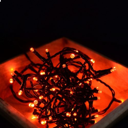 Vezérlős LED fényfüzér - piros 400 cm, 80 LED