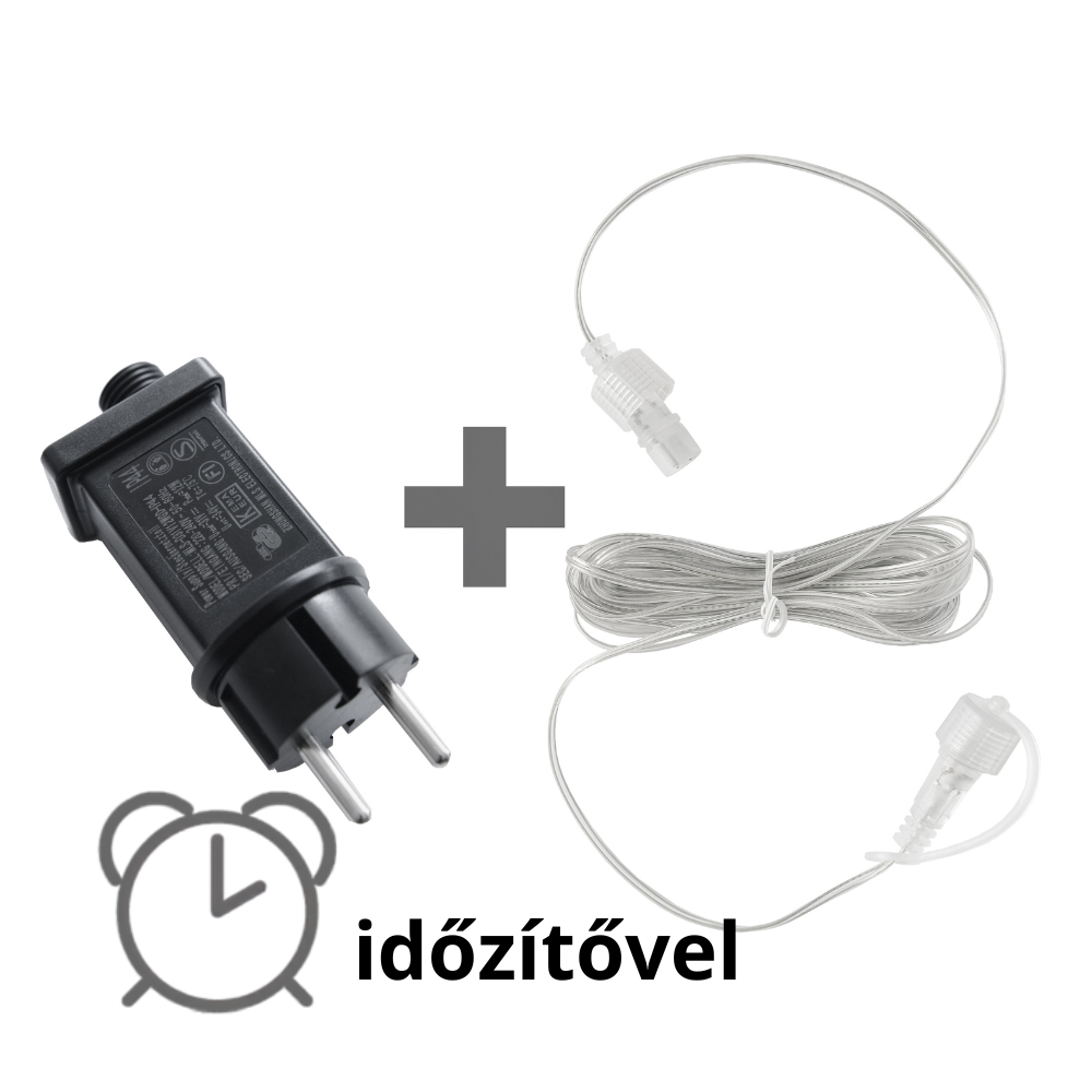 Crystalline 12W Transzformátor időzítővel (6/18) + 5 m átlátszó kábel